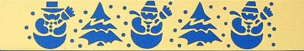Motifs bordures "Bonhommes de neige"
