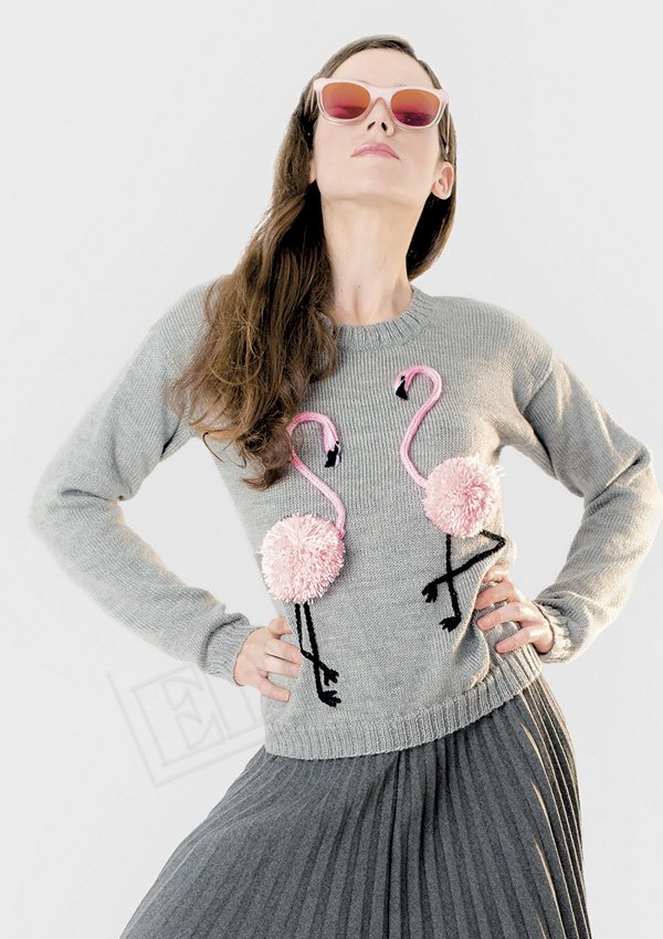 tricot-pull-laine-flamant-rose