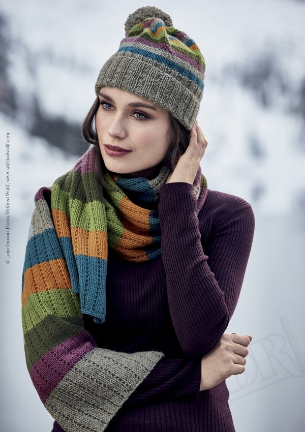 tricot d'écharpe et de bonnet en laine