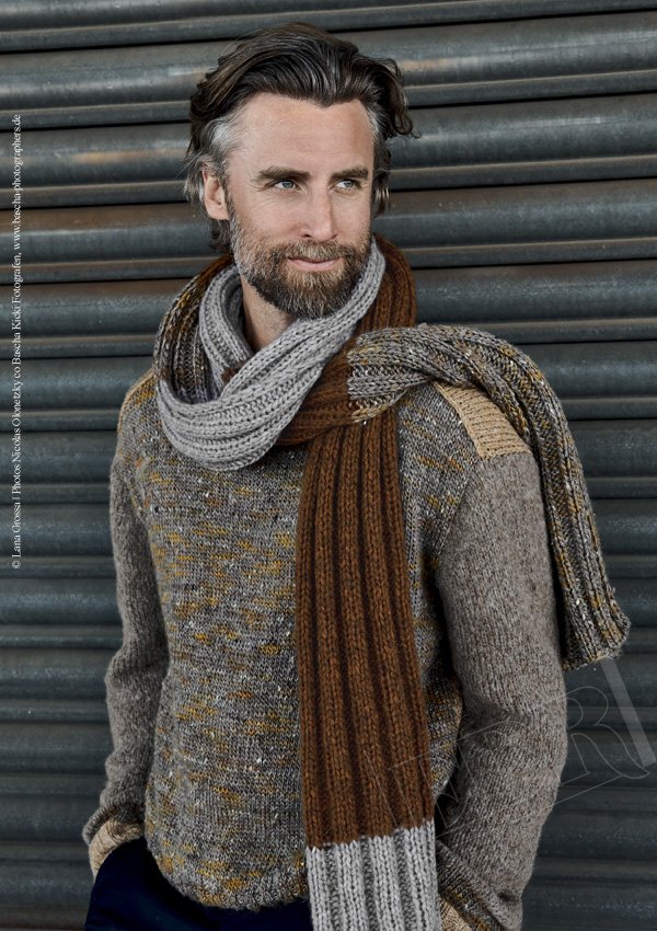 tricot écharpe en laine pour homme