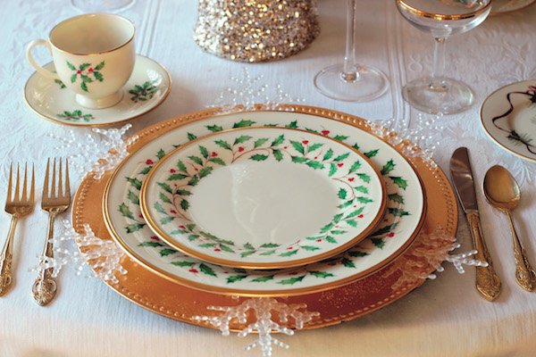 table de noël vaisselle