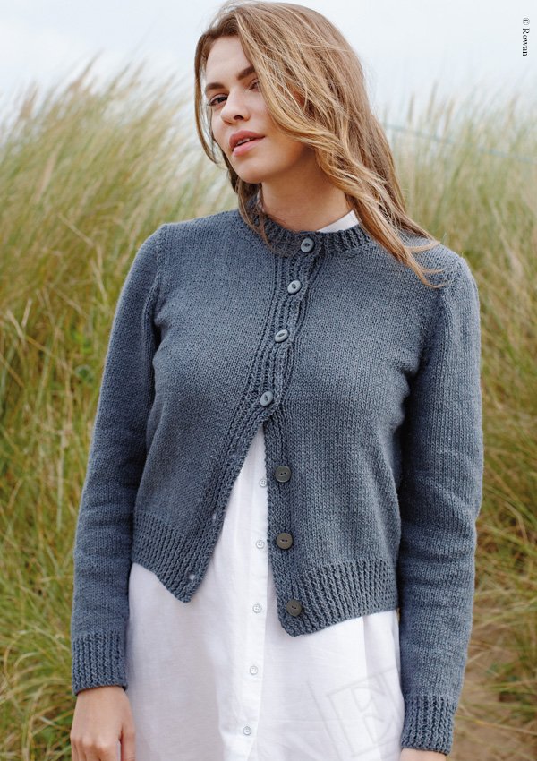 modèle pull bleu tricot