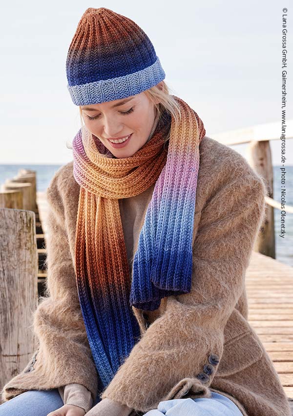 tricot bonnet mode écharpe