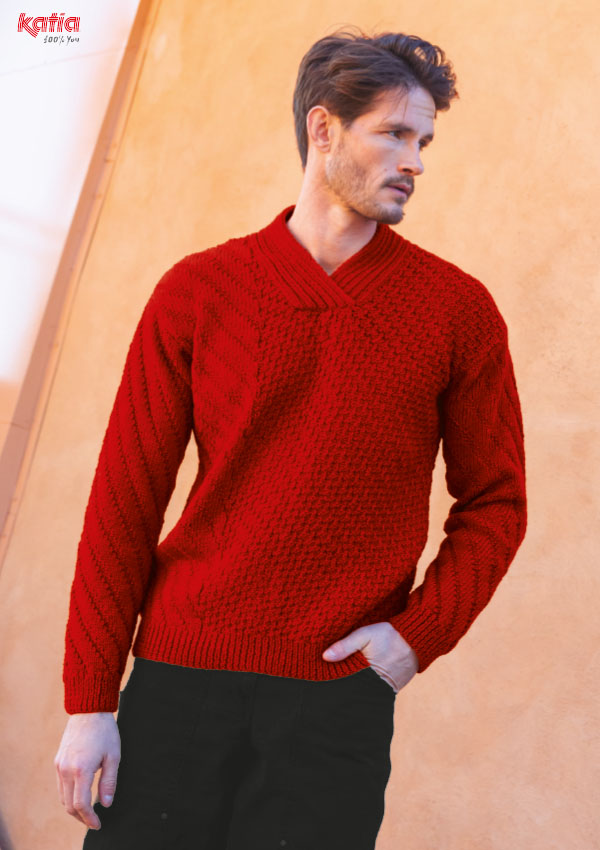 pull rouge homme